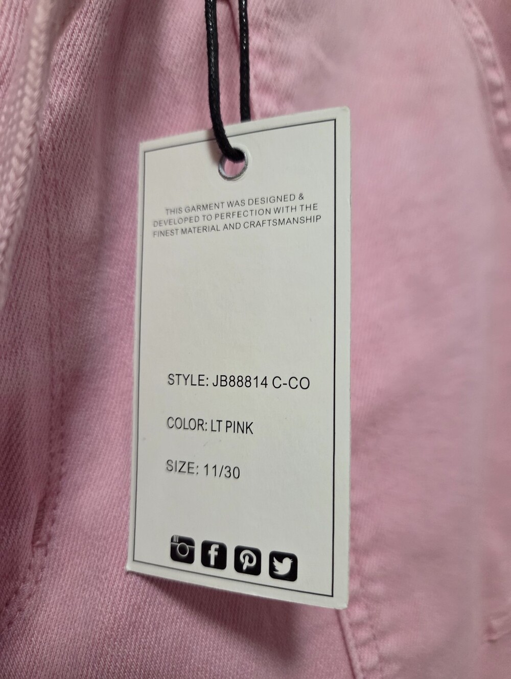 Judy Blue Jogger Denim In Bright Pink - Picture 4 of 9